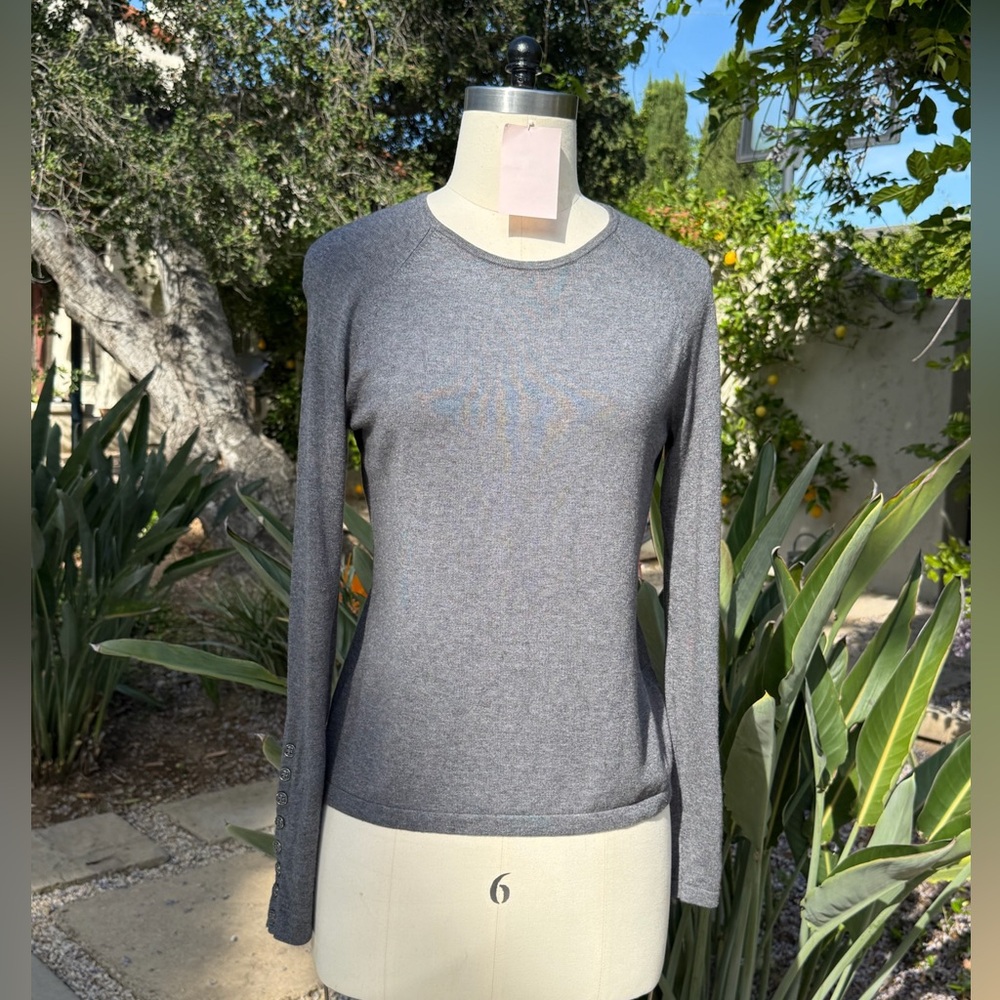 J. McLaughlin "Jamey" crew neck sweater with button detail - size S
